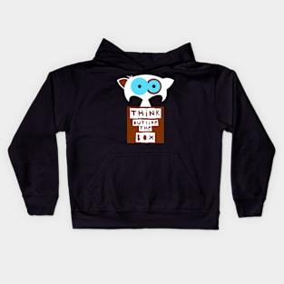 Funny cat – Think outside the box. (Chopin) Kids Hoodie